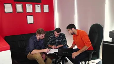 Tips to Nail an Industrial Design Interview 3 Leaders getting ready for candidates Interviewing with industrial design companies.