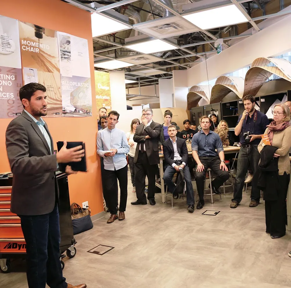 Kevin giving a speech at Google