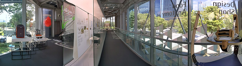 A panoramic shot of the product our Texas product development firm designed on display
